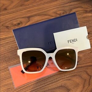 Fendi White Sunglasses
